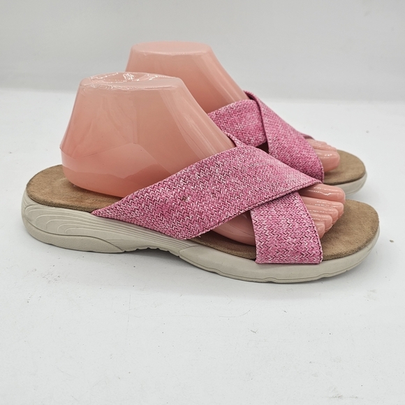 Easy Spirit Taite2 Slide Sandals | Size 10W | Pink Comfort Slip-On - Picture 3 of 8
